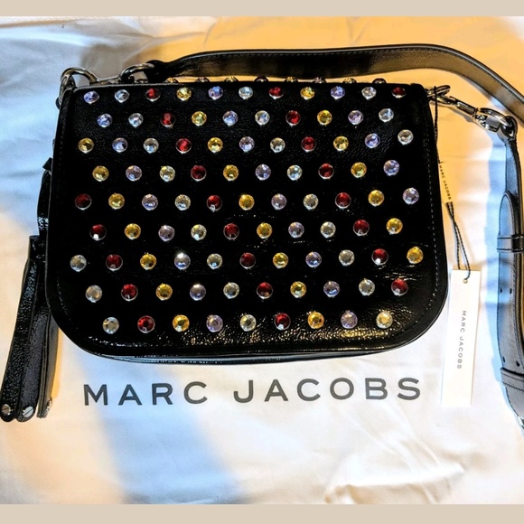 Marc Jacobs Handbags - Marc Jacobs Crystal Courier Jewel Crossbody Bag